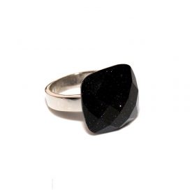 zwarte steen ring