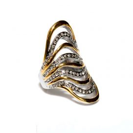 grote zirkonia ring gouden