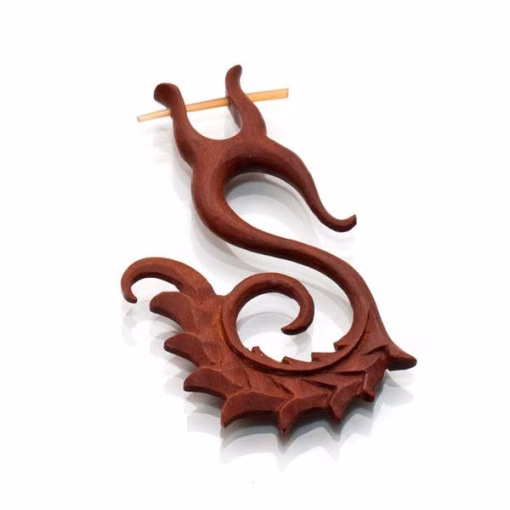 Houten oorbel