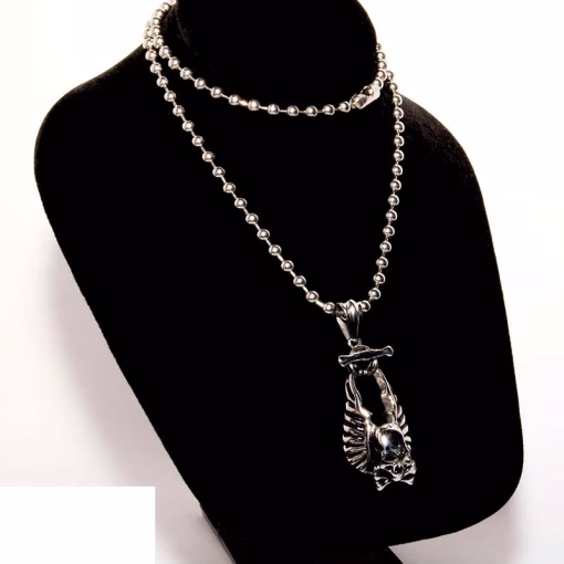 schedel en vleugels ketting - Afbeelding 2
