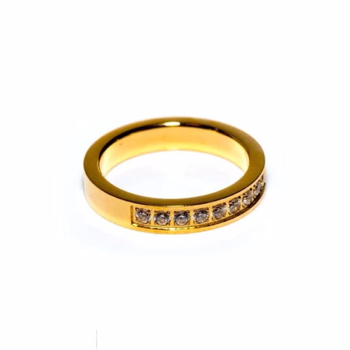 goud zirkonia ring