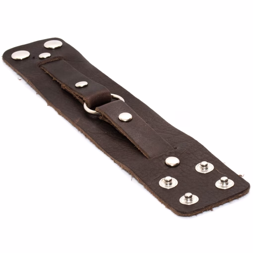 Brede leren armband
