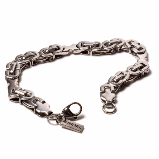 Stalen heren armband