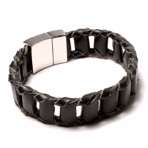 Wide Leren armband