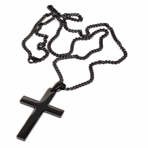 Steel Cross Halsketting