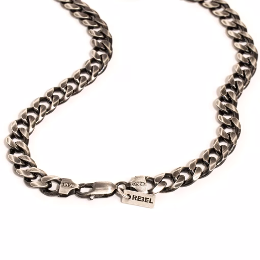 Zilver gunmetal Halsketting