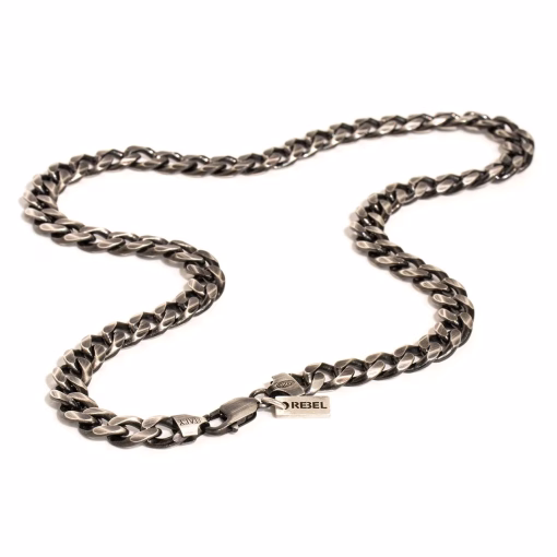 Zilver gunmetal Halsketting - Afbeelding 2