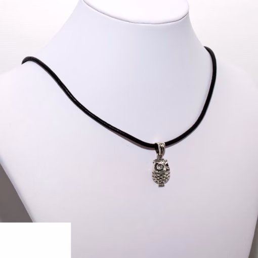 Zilveren uil hanger ketting - Afbeelding 3
