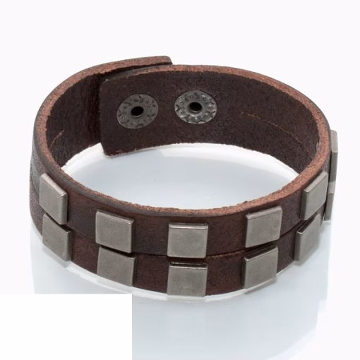 Rebellen lederen armband